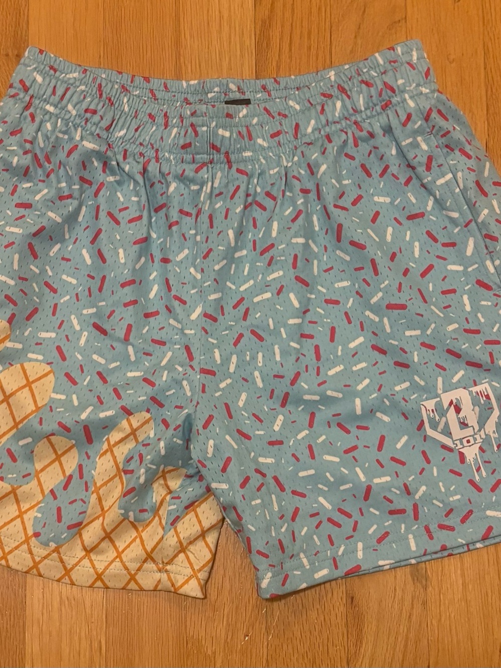 Baseball Lifestyle 101 Blue Ice Cream Print Shorts